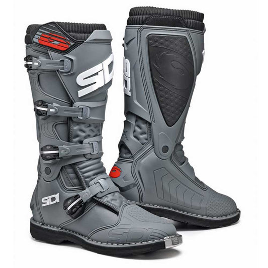 Pair of Sidi X-Power Motorcycle boots in grey for men