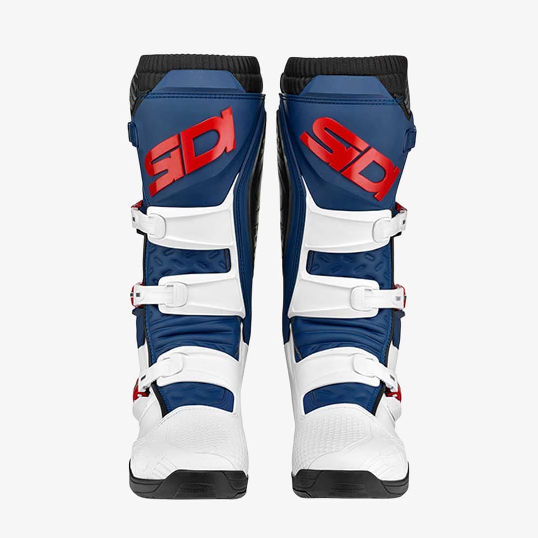 X-Power SC White, Navy & Red Motorcycle Boots