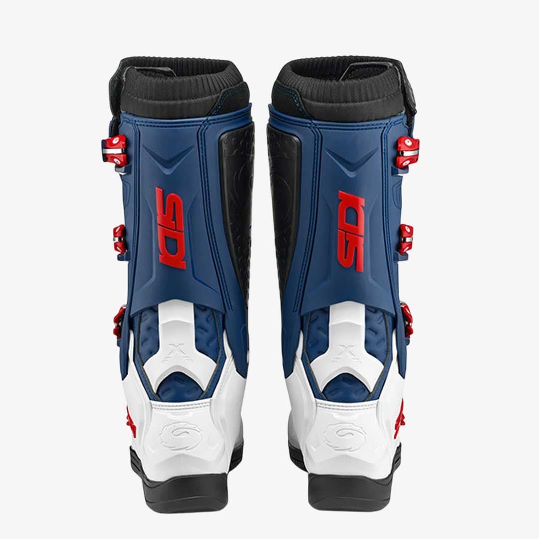 X-Power SC White, Navy & Red Motorcycle Boots