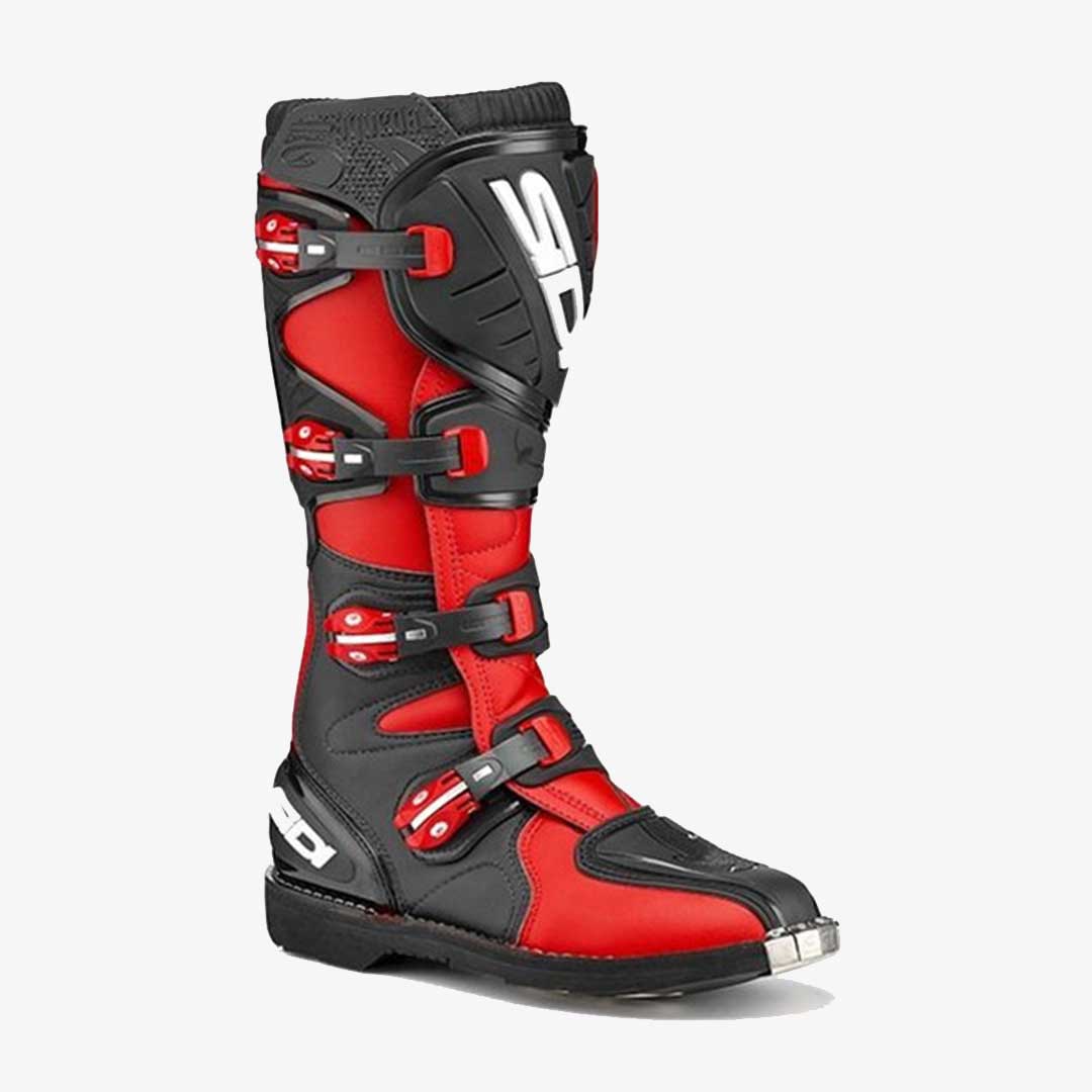 Agueda Black & Red Motorcycle Boots