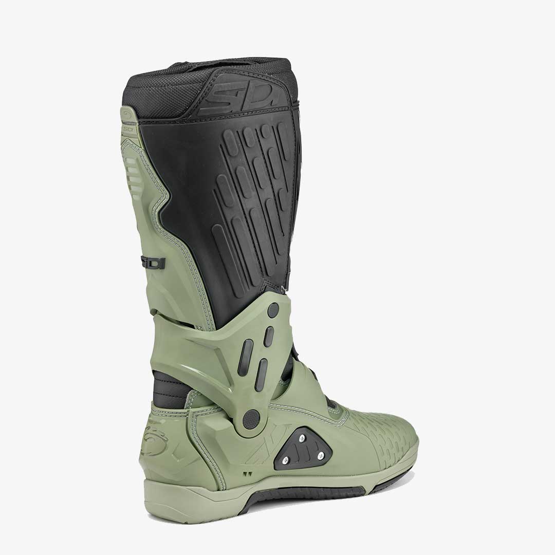 Crossair Army & Black Motorcycle Boots