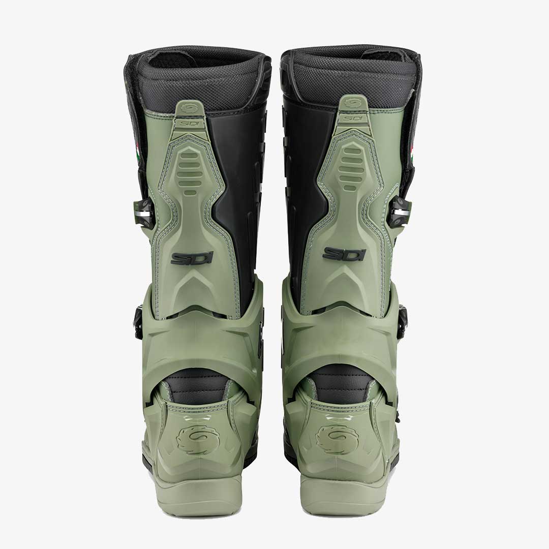 Crossair Army & Black Motorcycle Boots