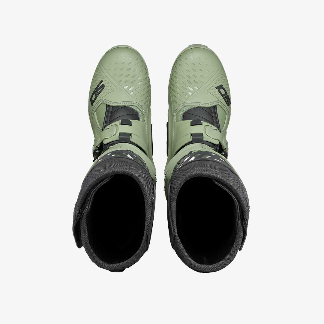 Crossair Army & Black Motorcycle Boots