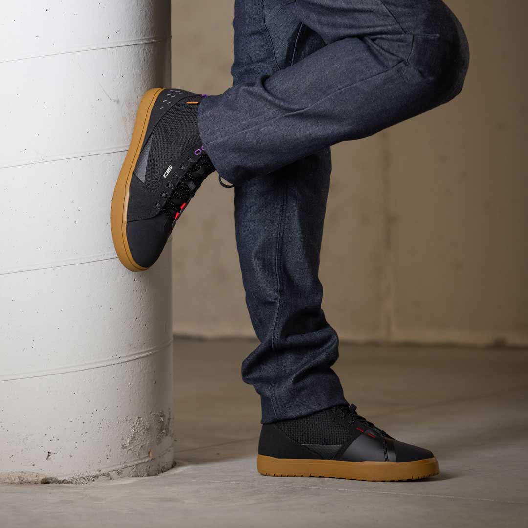 black high top trainers with brown sole by sidi