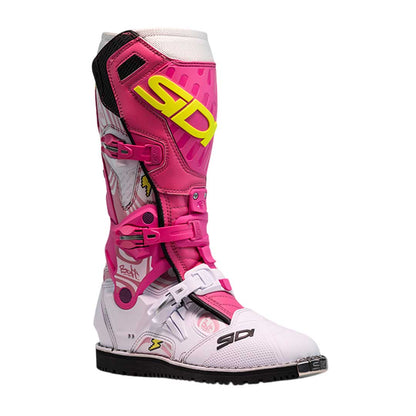 pink and white sidi motorcycle boot