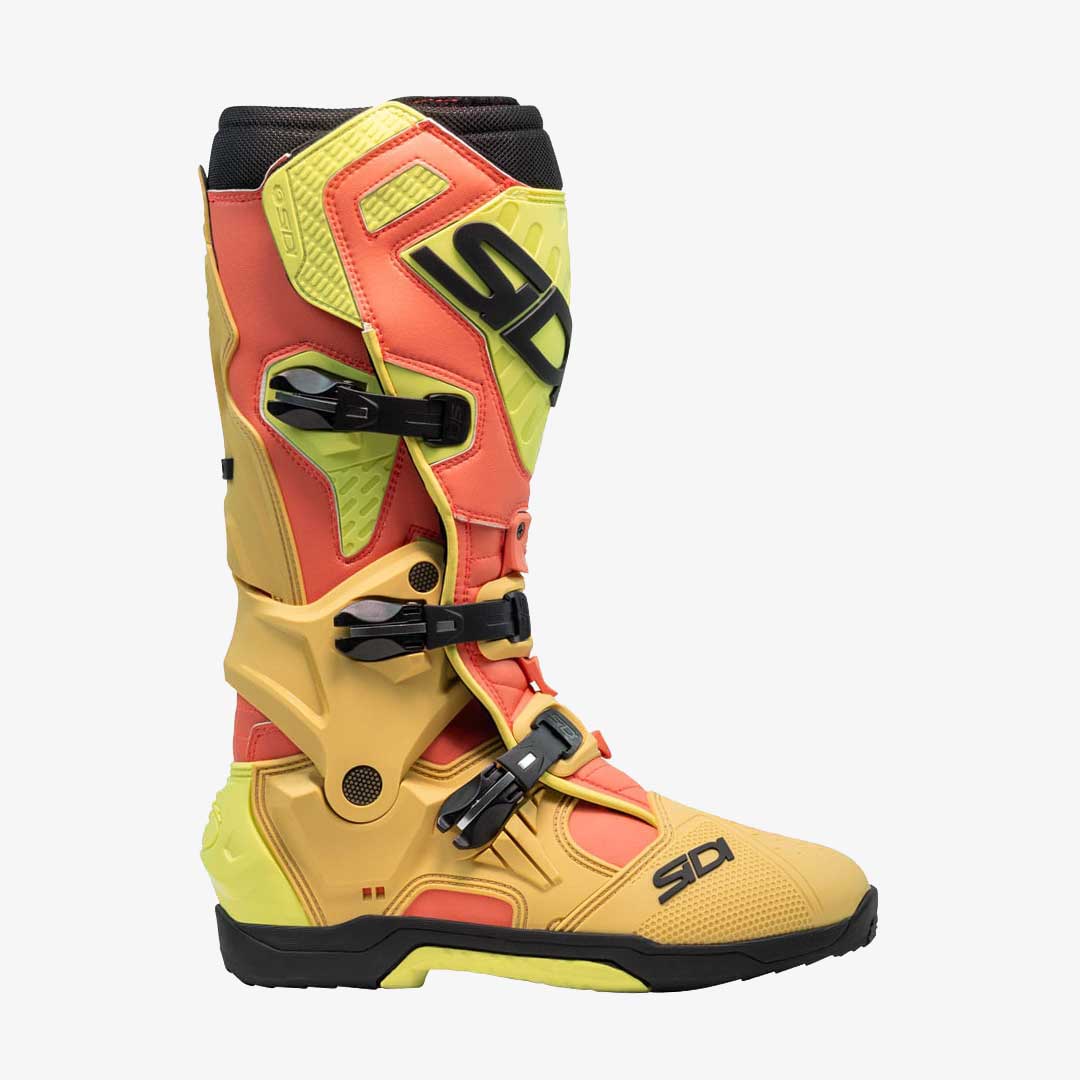 Crossair Gold & Lime Motorcycle Boots
