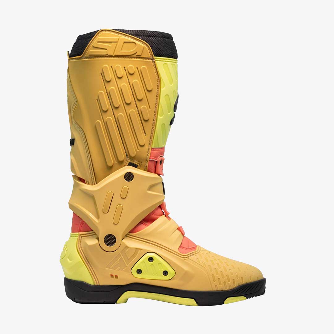 Crossair Gold & Lime Motorcycle Boots