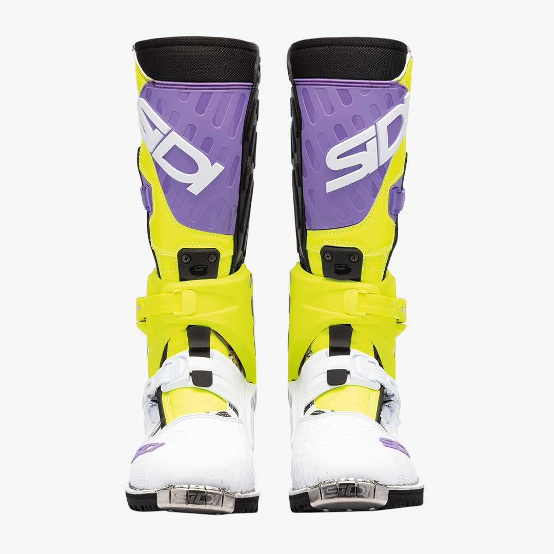 Crossair HD Billy Bolt Purple & Yellow Motorcycle Boots