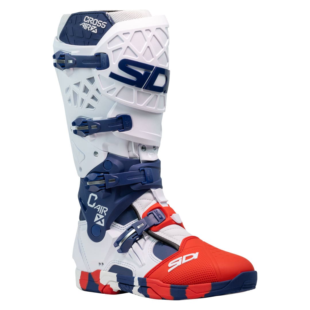 Crossair X Navy & Red Motorcycle Boots