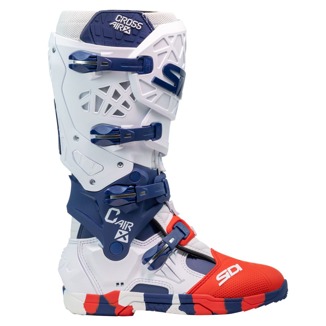 Crossair X Navy & Red Motorcycle Boots