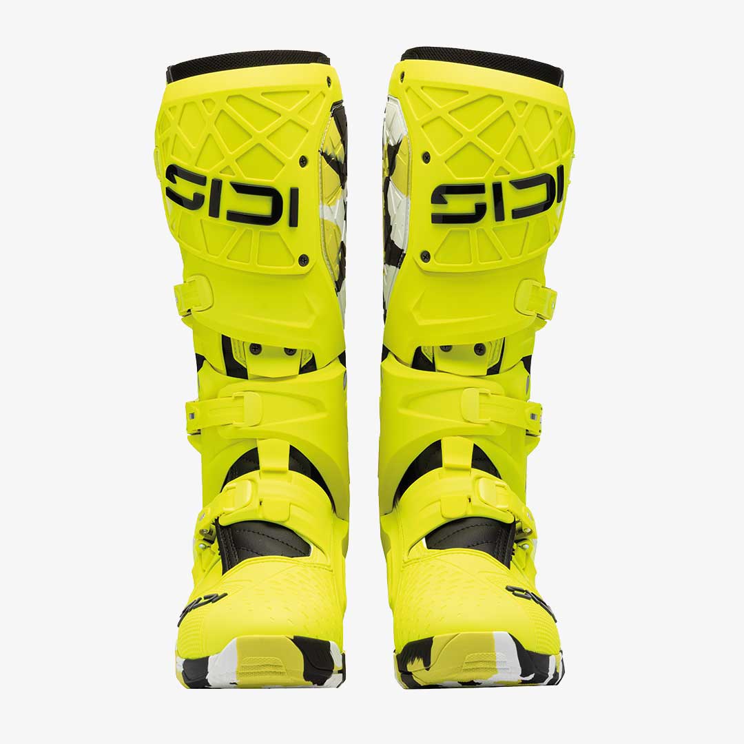 Crossair X RACR Limited Edition Fluorescent Yellow Motorcycle Boots