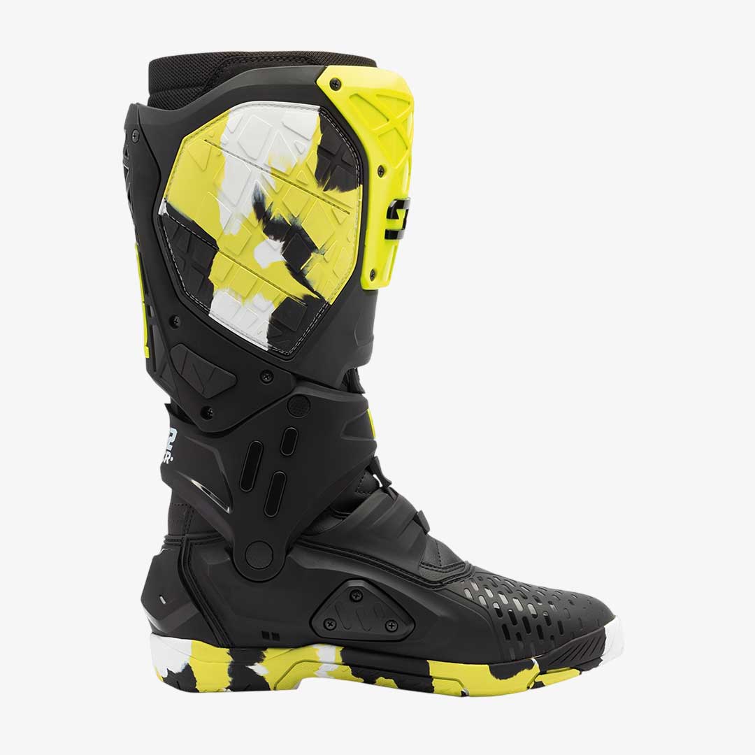 Crossair X RACR Limited Edition Black & Yellow Motorcycle Boots