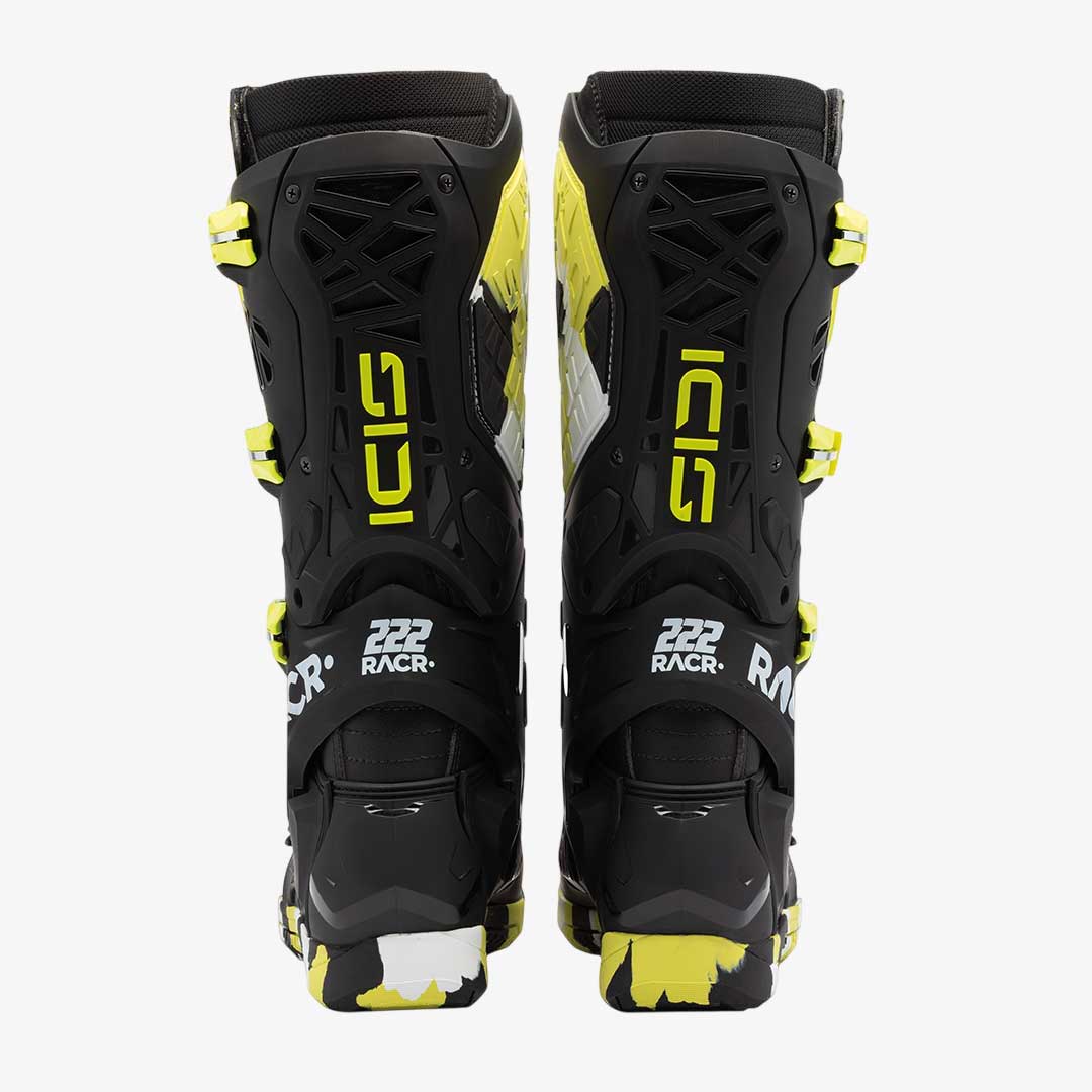 Crossair X RACR Limited Edition Black & Yellow Motorcycle Boots