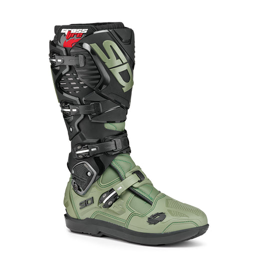 Crossfire 3 SRS Army Green & Black Motorcycle Boots