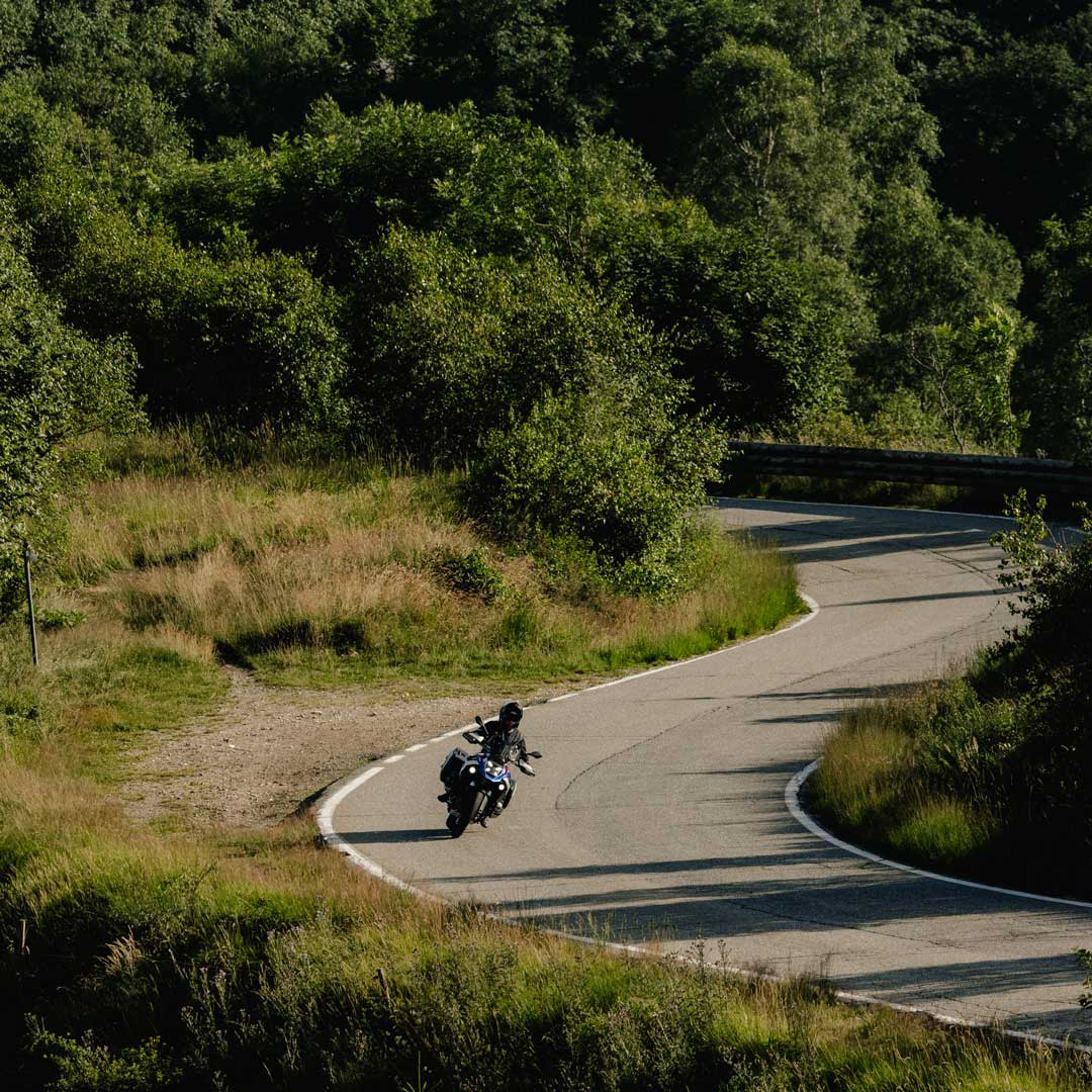 biker riding motorike in outdoors