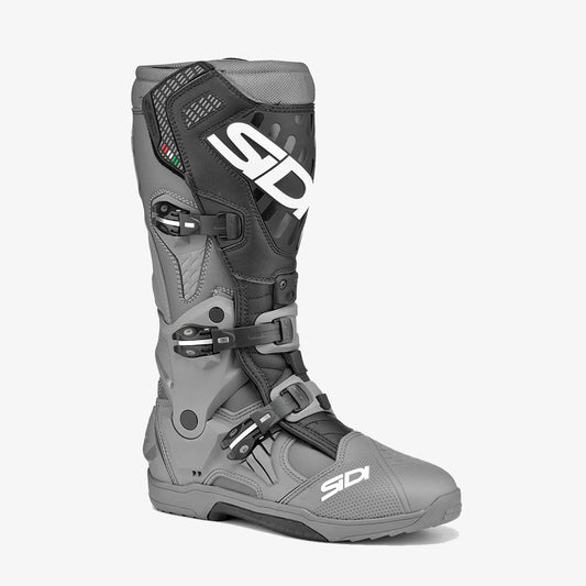 Crossair Grey & Black Motorcycle Boots
