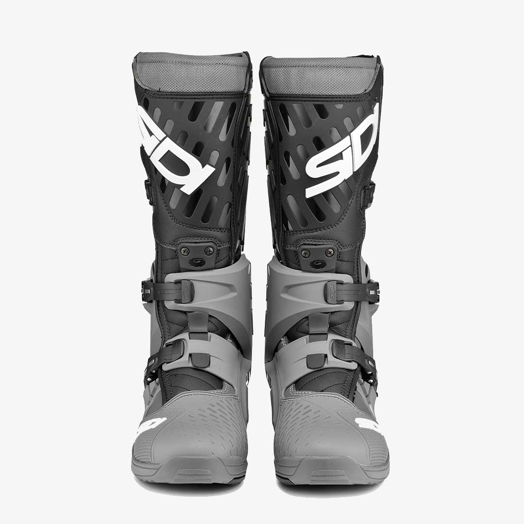 Crossair Grey & Black Motorcycle Boots