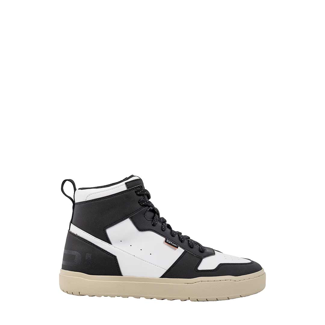 Lynx Black & White Motorcycle Shoes