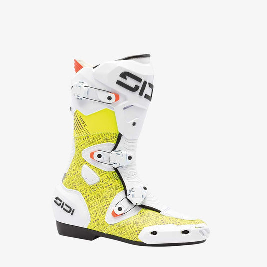 Mag 2 Air Bautista Limited Edition White & Yellow Motorcycle Boots
