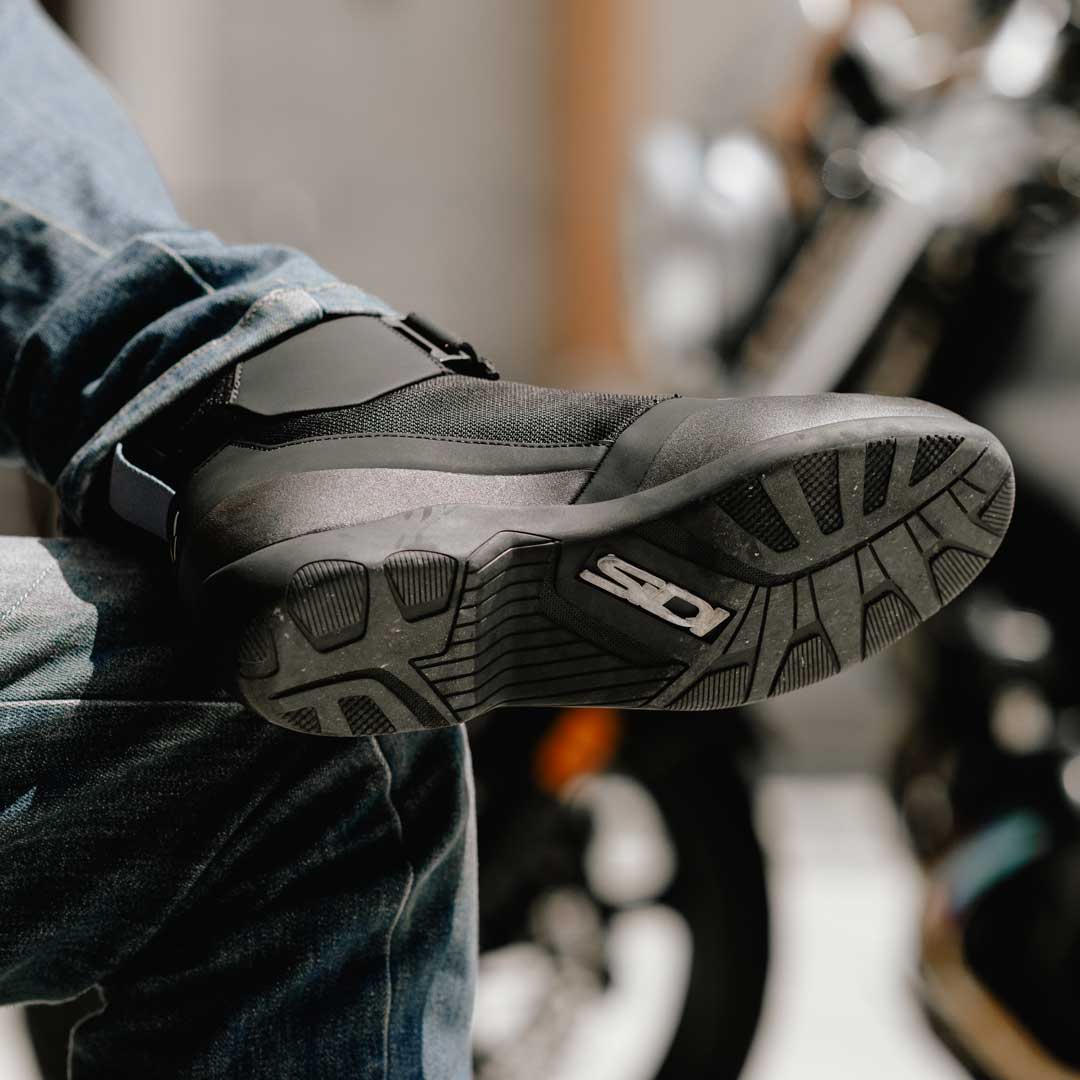 black grip sole on sidi boots