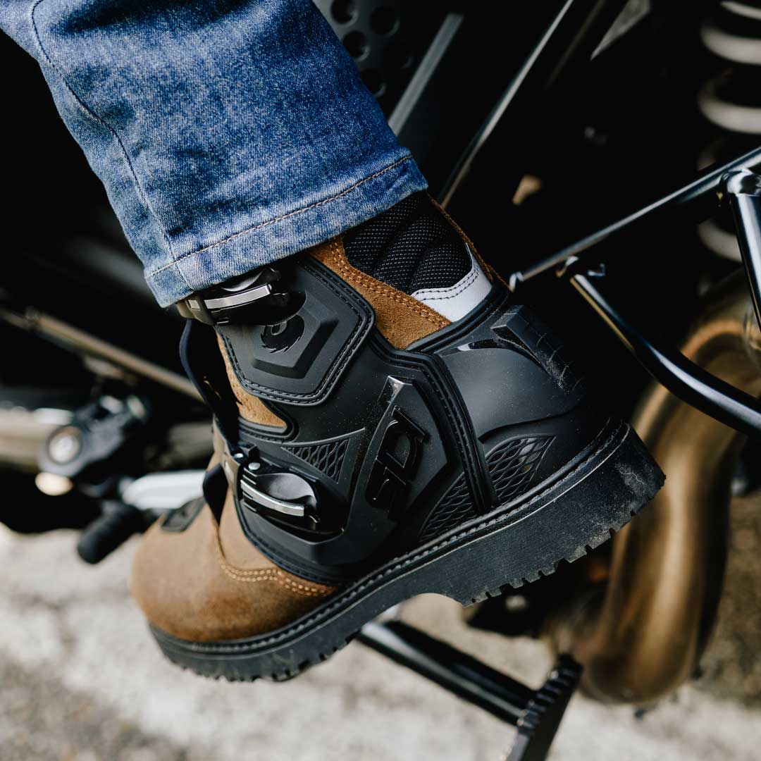 Mid Adventure 2 Gore Tex Tobacco Brown & Black Motorcycle Boots