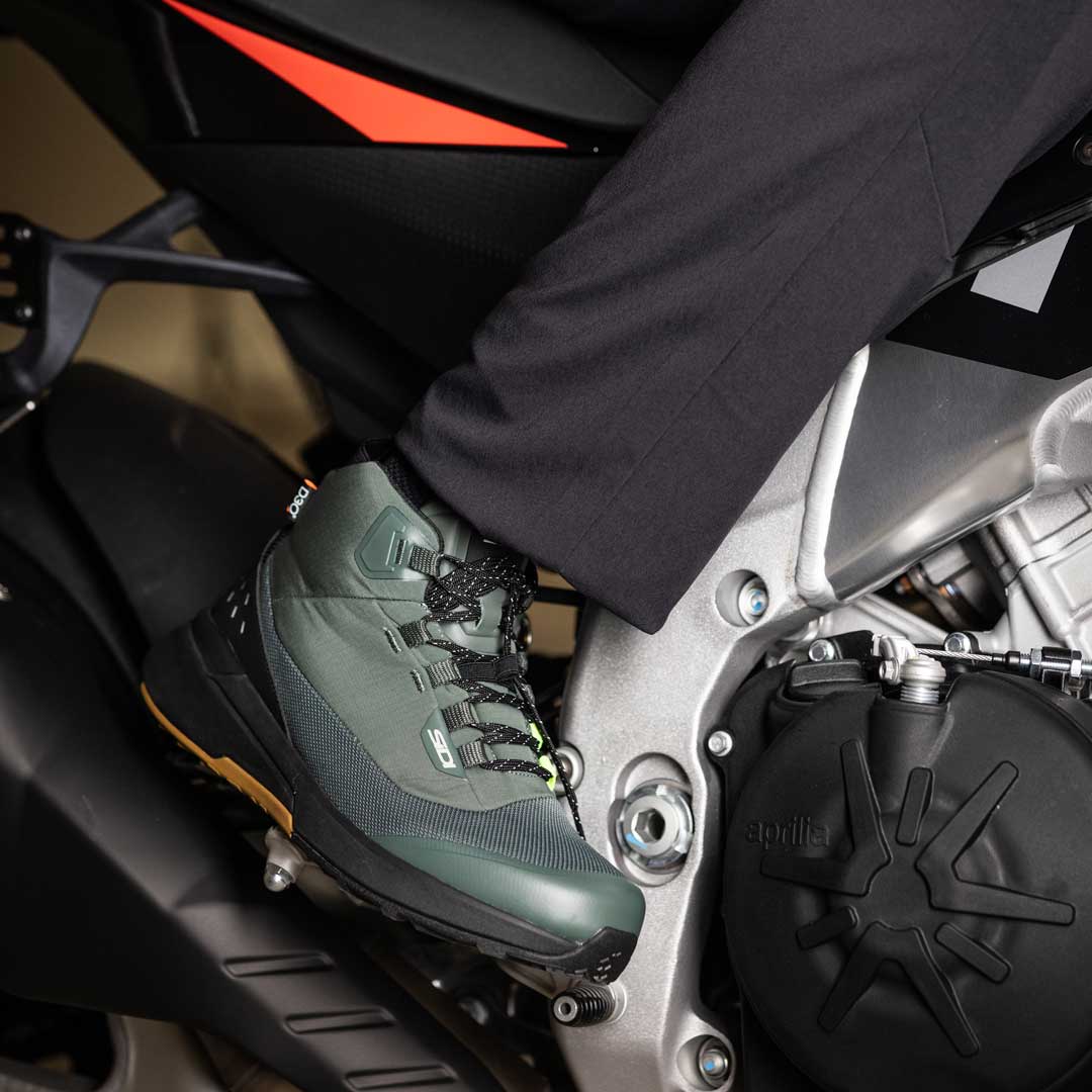 army green sidi motorcycle nucleus gtx shoes