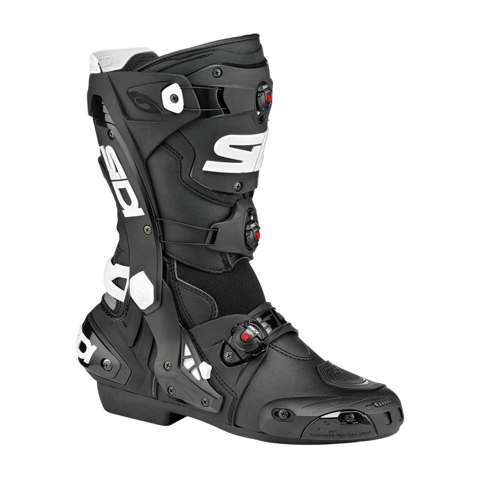 Rex Air White & Black Motorcycle Boots