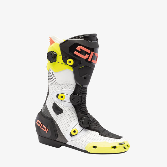 Mag 2 Air Fluorescent Yellow & Coral Motorcycle Boots
