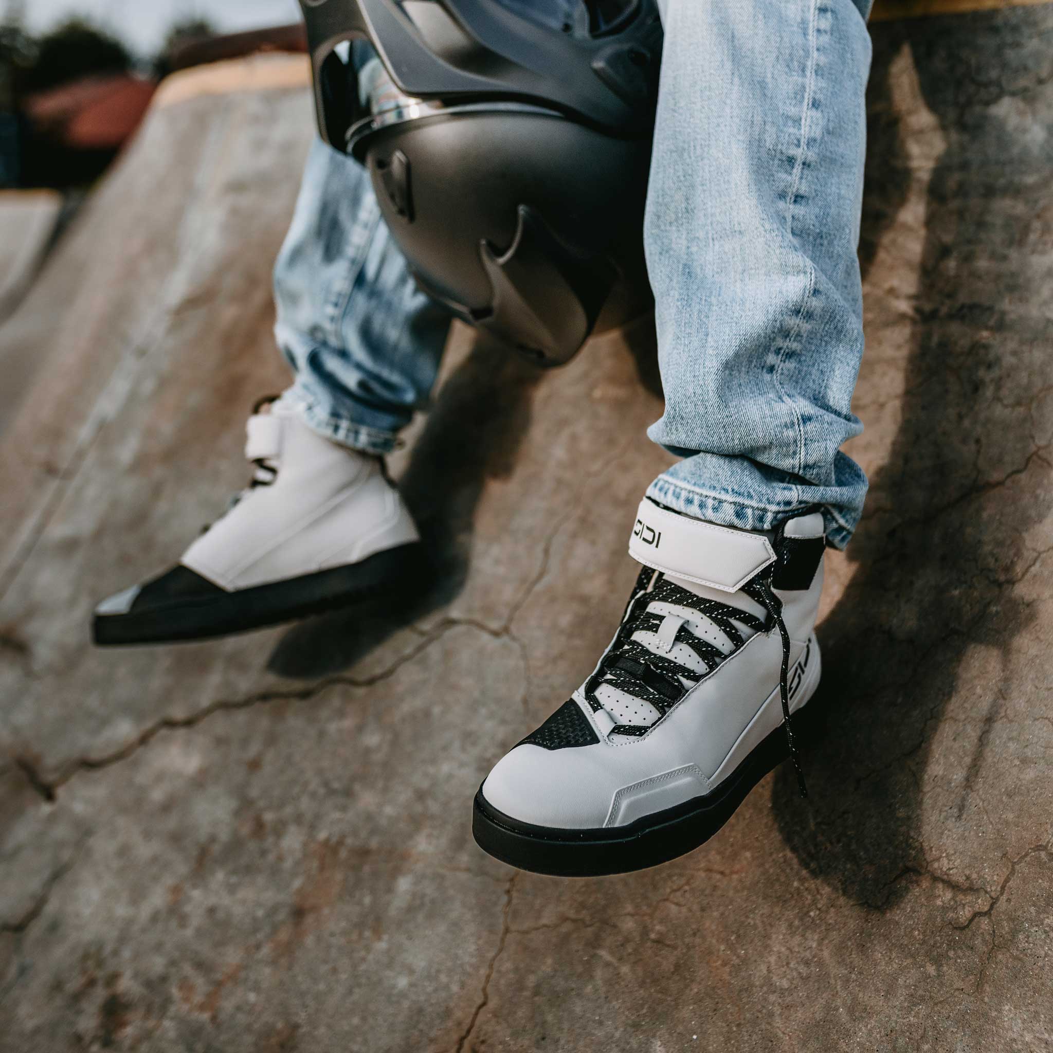 Buy Sidi Stryda Grey Motorcycle Shoes UK | CE-Certified Urban