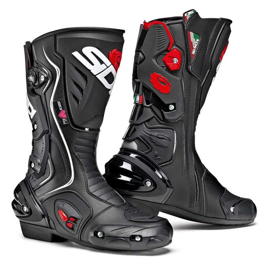 black and red sidi motorcycle boots for women