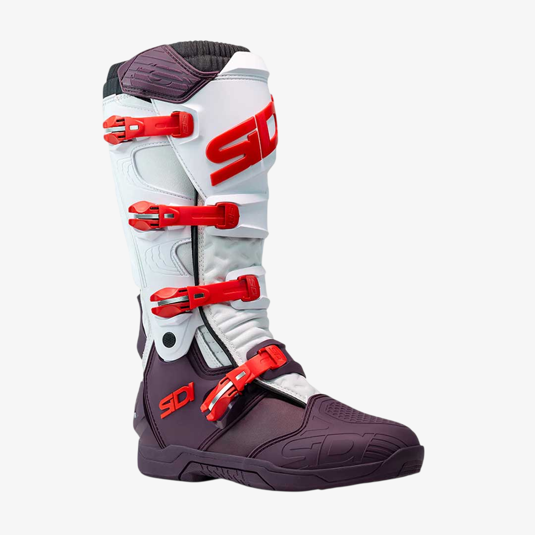 X-Power SC White & Wine Motorcycle Boots