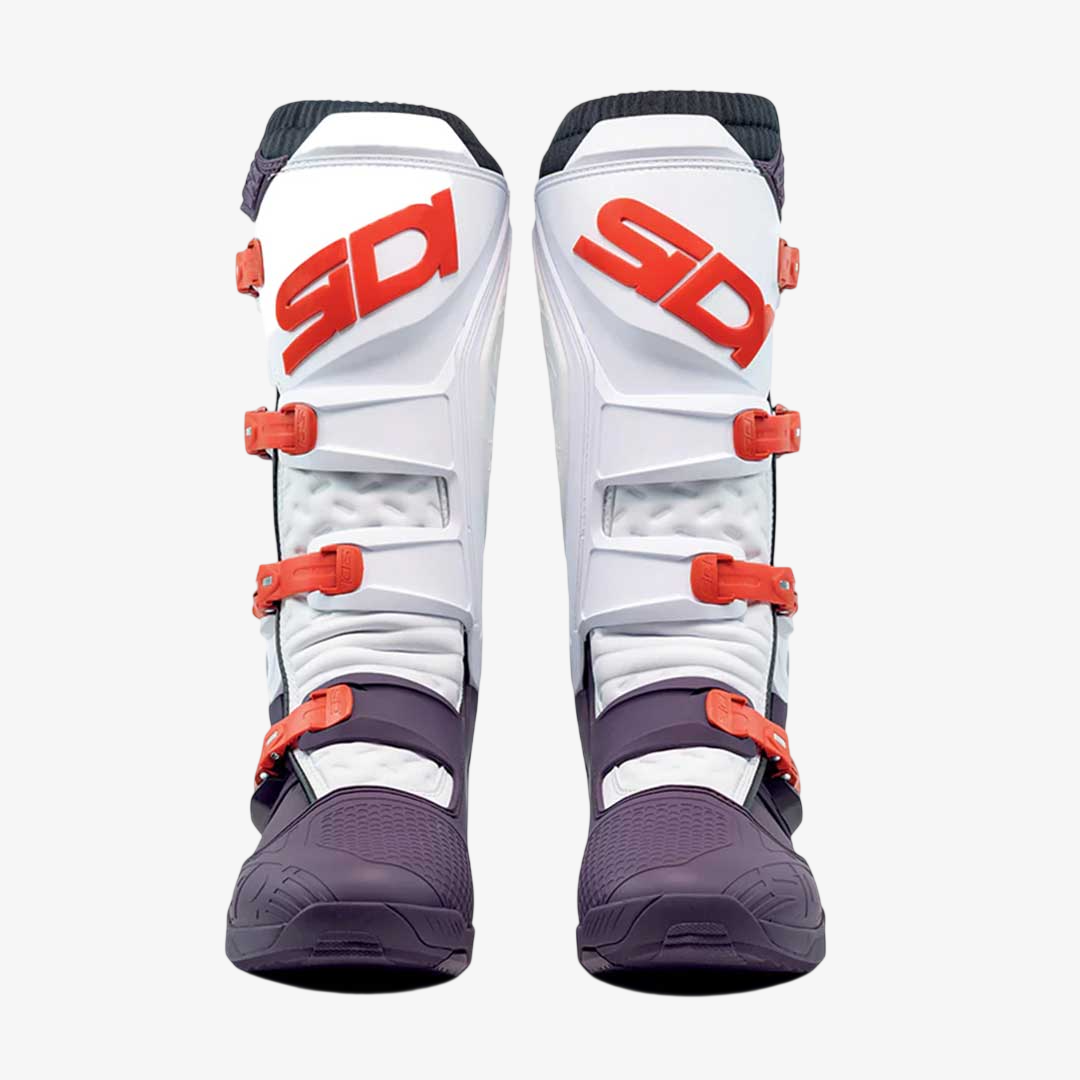 X-Power SC White & Wine Motorcycle Boots