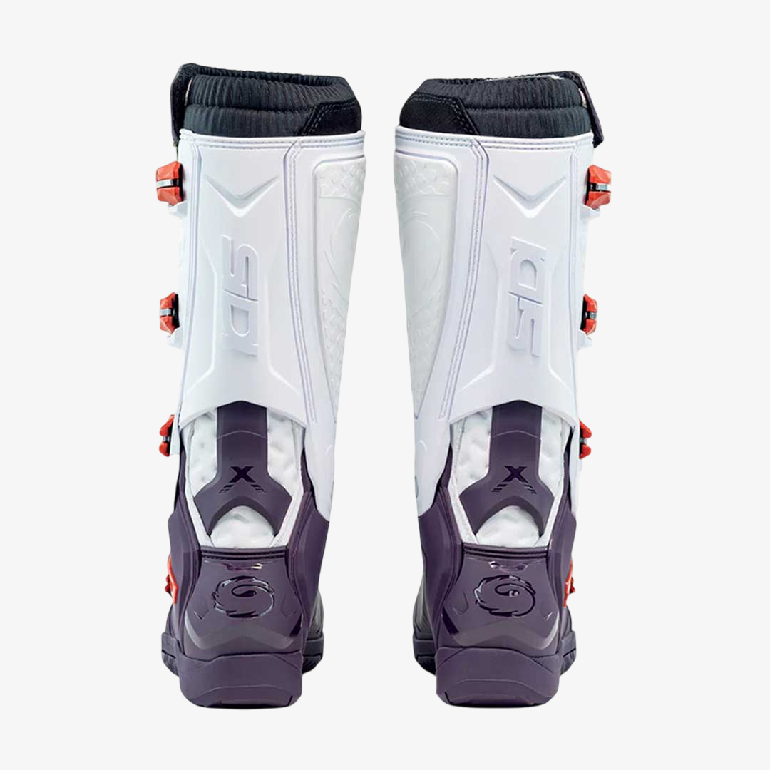X-Power SC White & Wine Motorcycle Boots